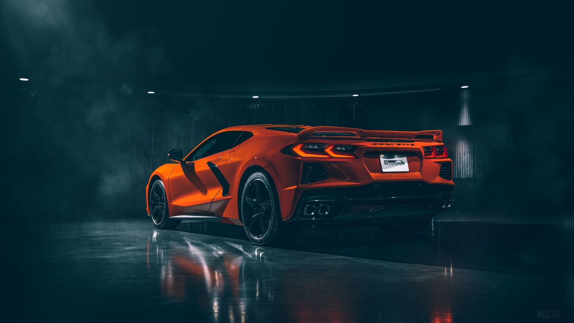 2020, Chevrolet, Corvette, Stingray, C8, Rear, 4K, 1920x1080, Full, HD, Desktop, jpg