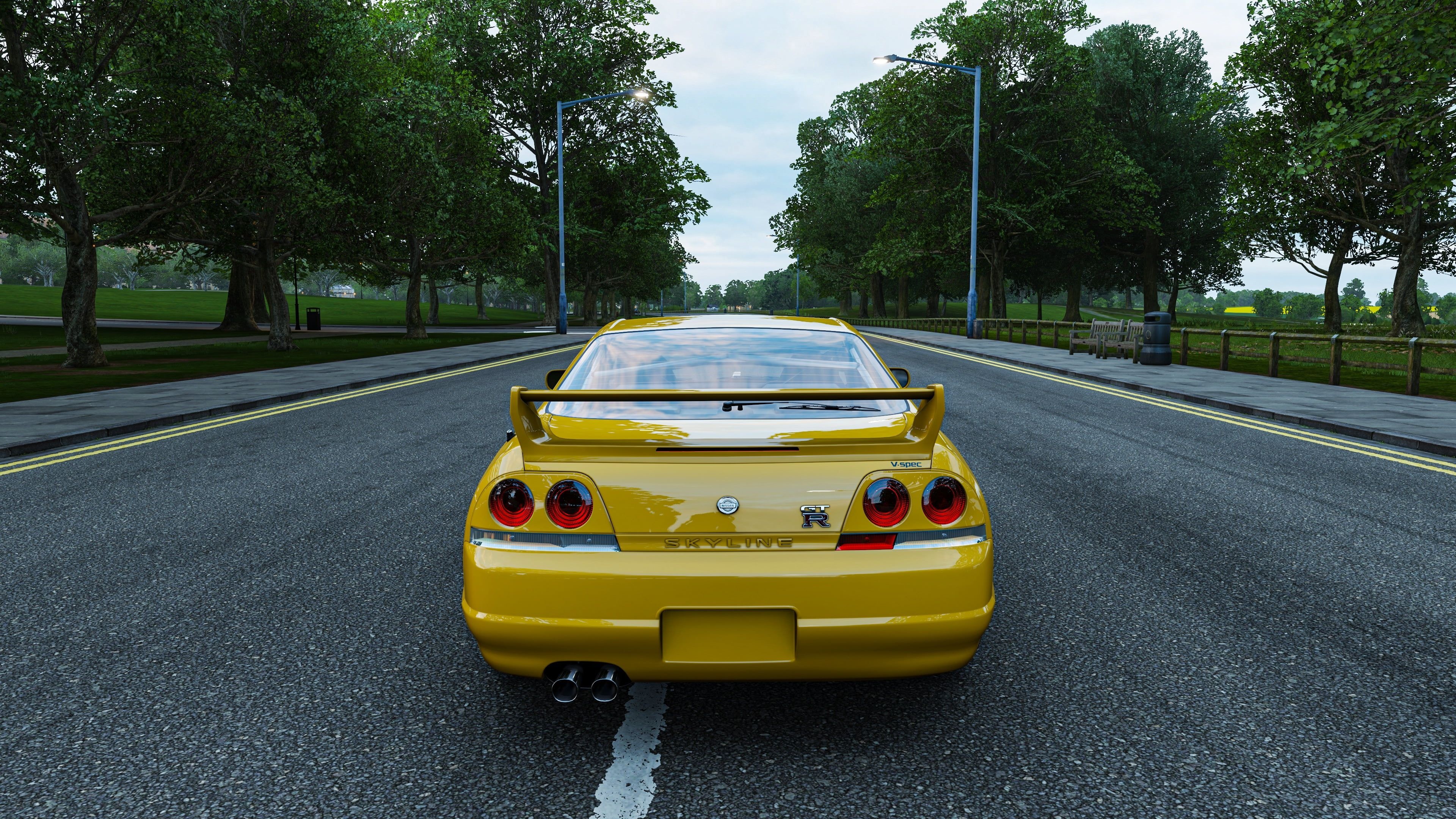 GTR, R33, Rear, View, Skyline, Car, Wallpaper, 3840x2160, 4K, Desktop, jpg