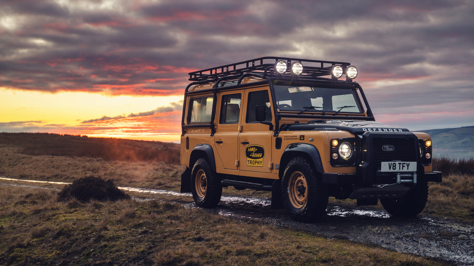 Land, Rover, Defender, Works, V8, Trophy, 2021, Limited, edition, model, Powerful, performance, Adventure, ready, 1920x1080, Full, HD, Desktop, jpg