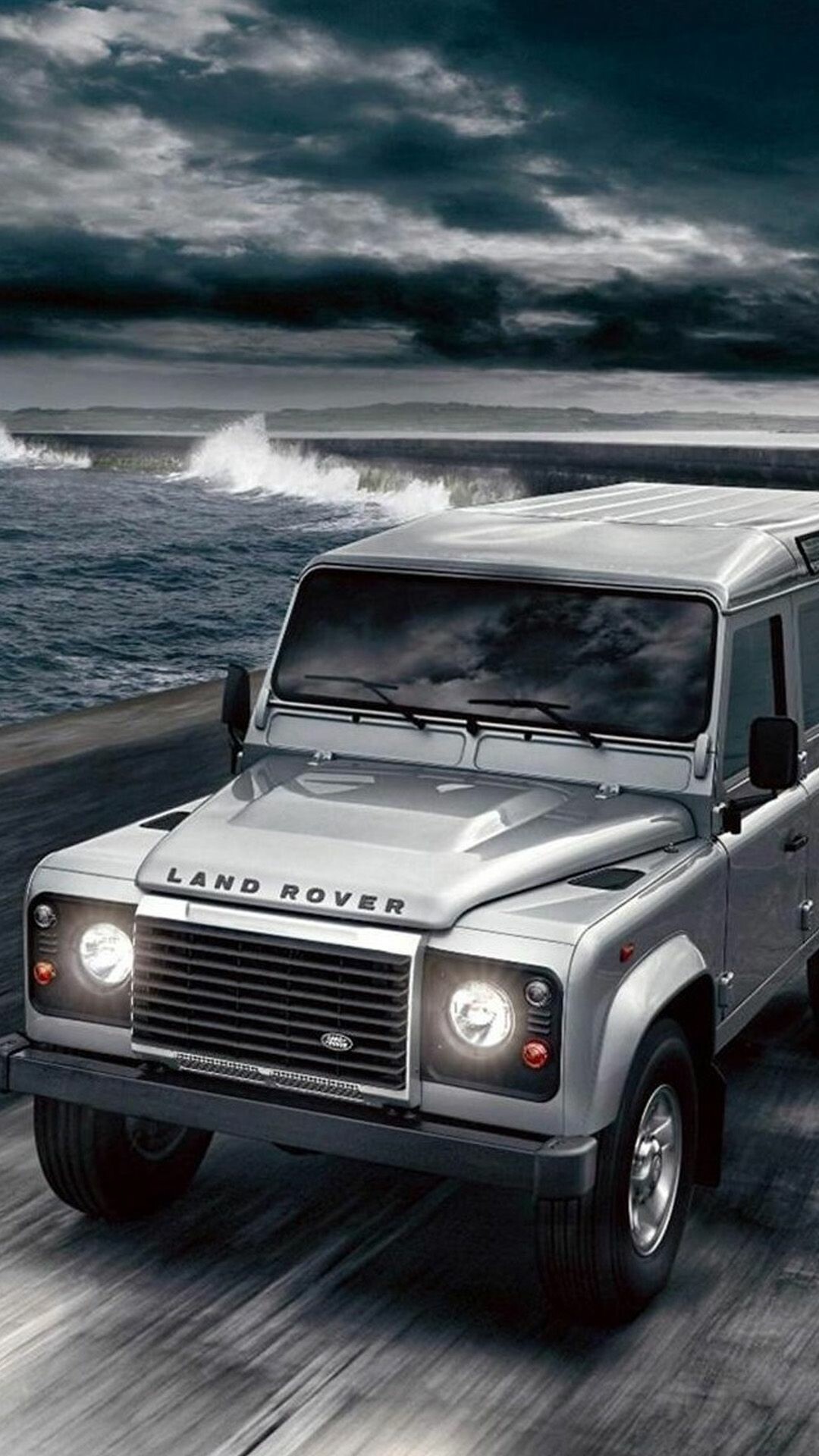 Land, Rover, auto, Ocean, shore, Land, Rover, iPhone, 6, Plus, wallpaper, 1080x1920, Full, HD, Phone, jpg