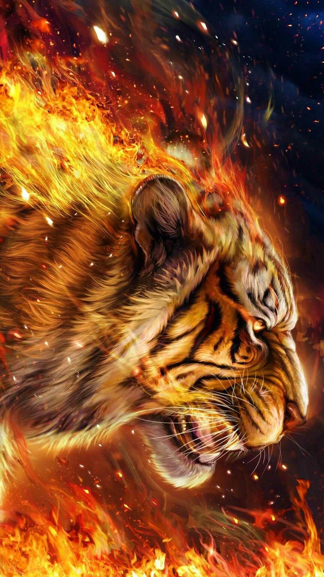 Tiger, s, gaze, Captivating, pattern, Roaming, freely, Untamed, spirit, 1080x1920, Full, HD, Phone, jpg